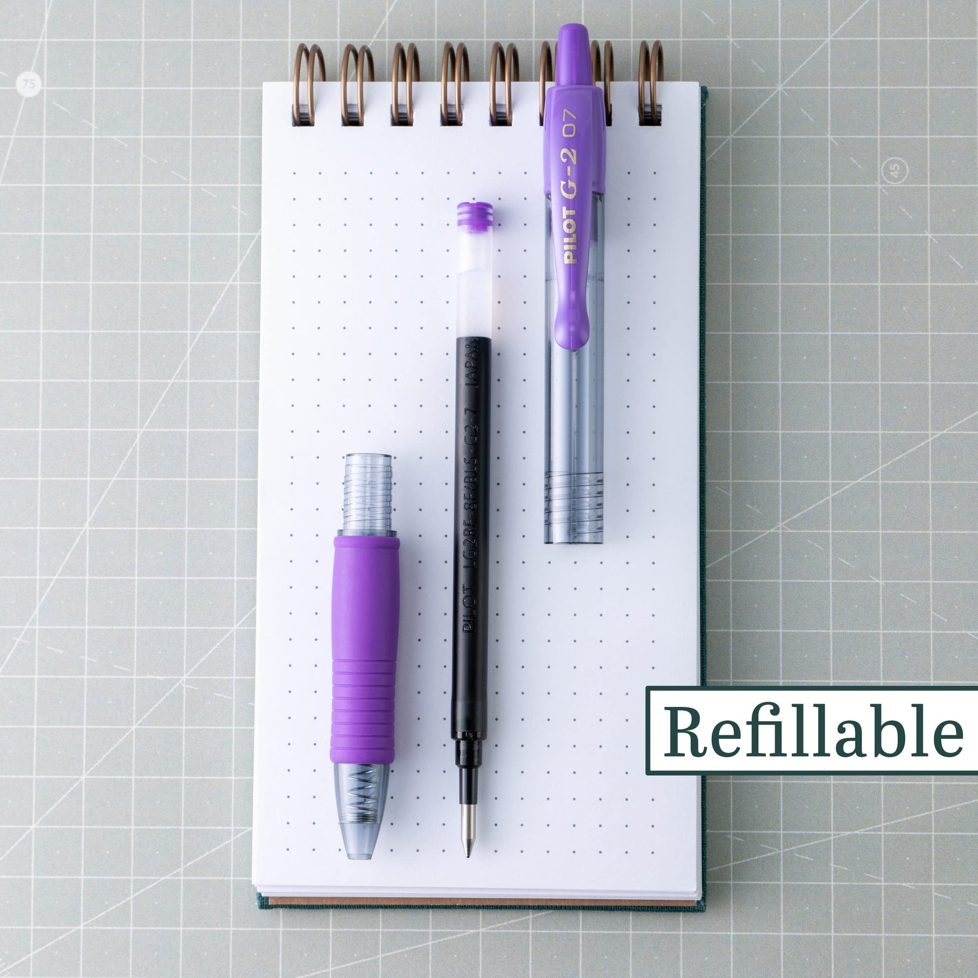 PILOT G2 Premium Refillable and Retractable Rolling Ball Gel Pens, Fine Point, Purple Ink, 12-Pack