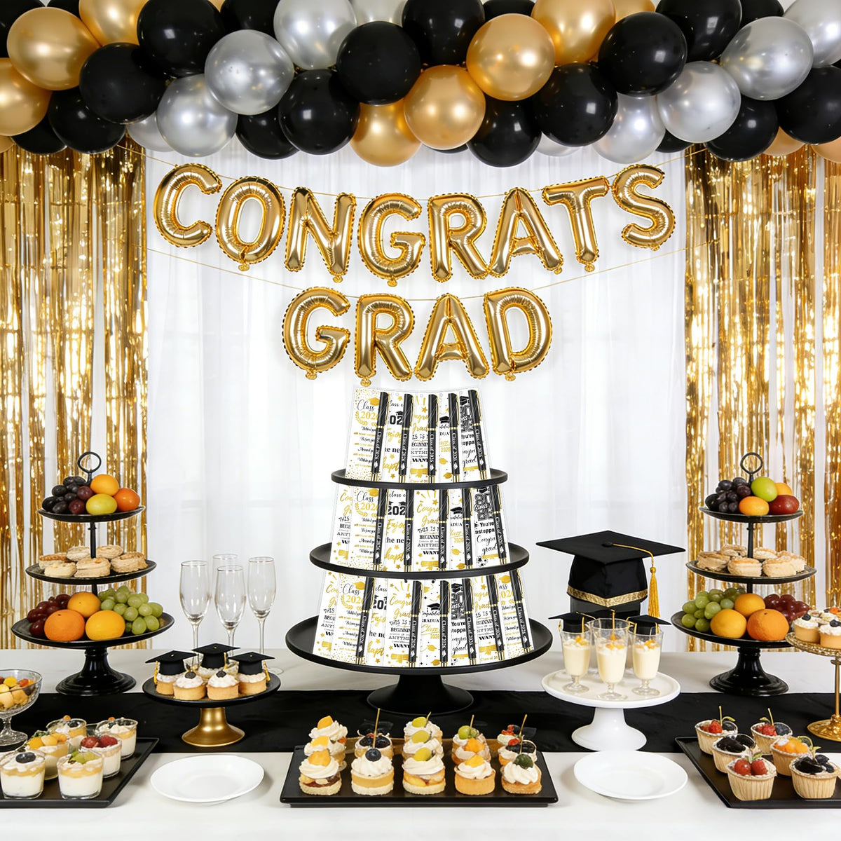 60 Sets Graduation Party Gifts Gel Pens Class of 2026 Bulk with Bookmarks Clear Bags Congrats Grad