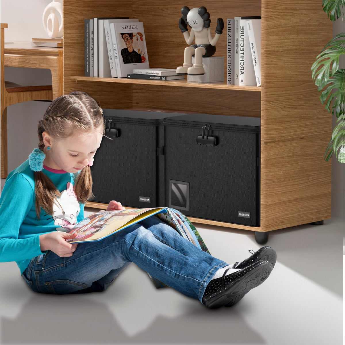 ELOBOON 5200℉ Fireproof Comic Book Storage with Lock for 150-175 Comics