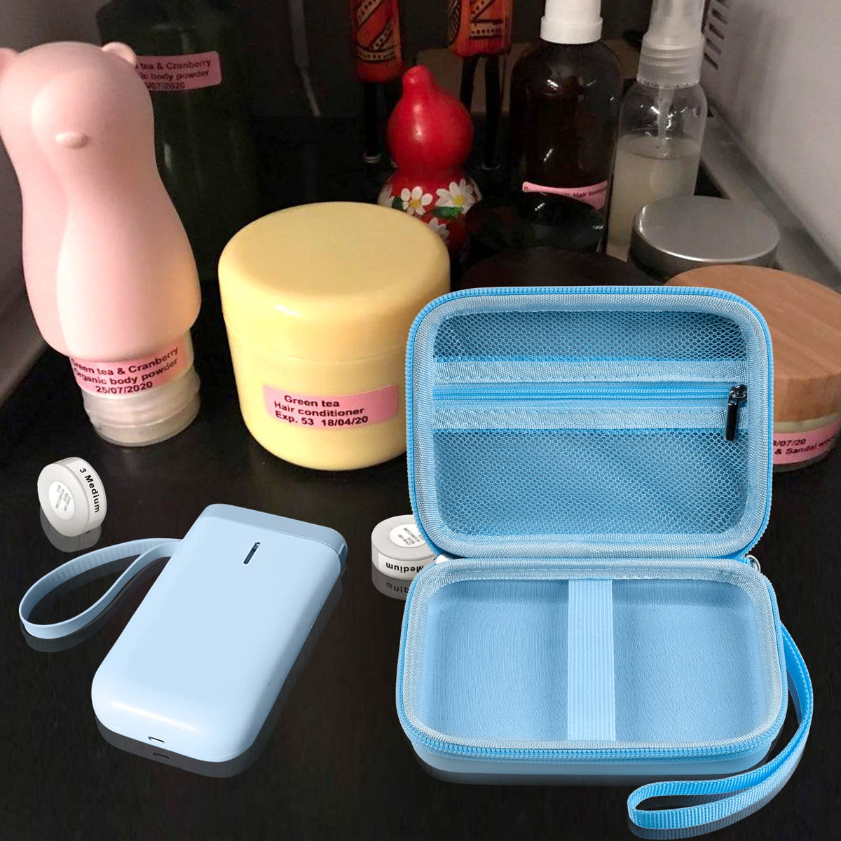 ALKOO Case Compatible with NIIMBOT D11 Label Maker Printer, Storage Bag for Phomemo D30 for Canon