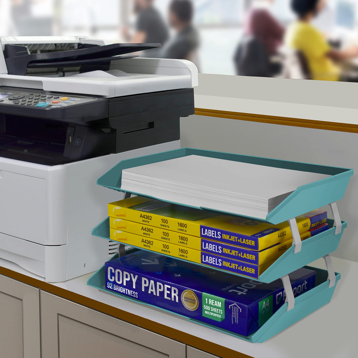 Acrimet Facility 3 Tier Letter Tray, Side Load, Letter Size/A4, Desktop File Organizer, Plastic