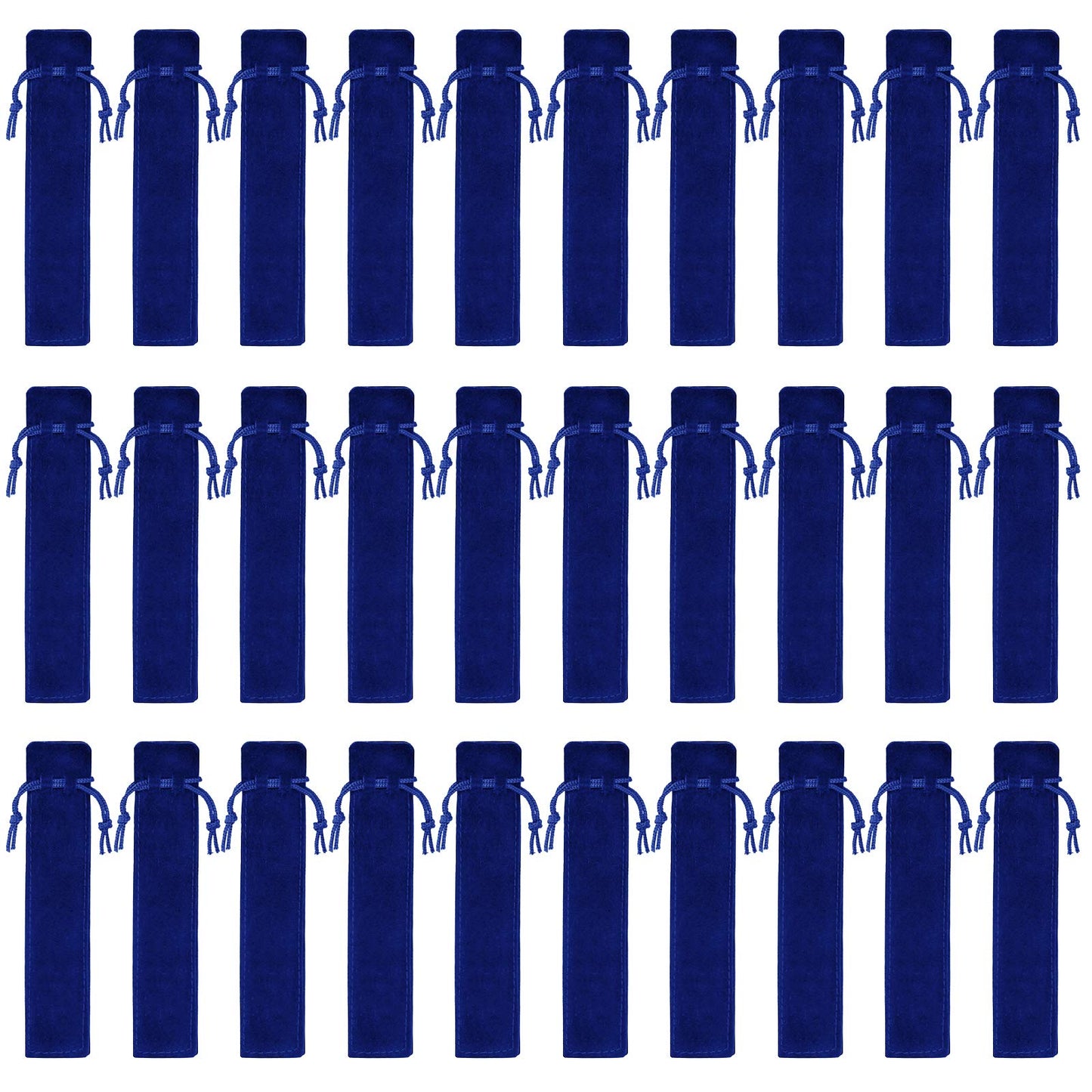 SUMERSHA 100pcs Velvet Pen Pouch Drawstring Pen Bag Single Pen Sleeve Holder for Office Business
