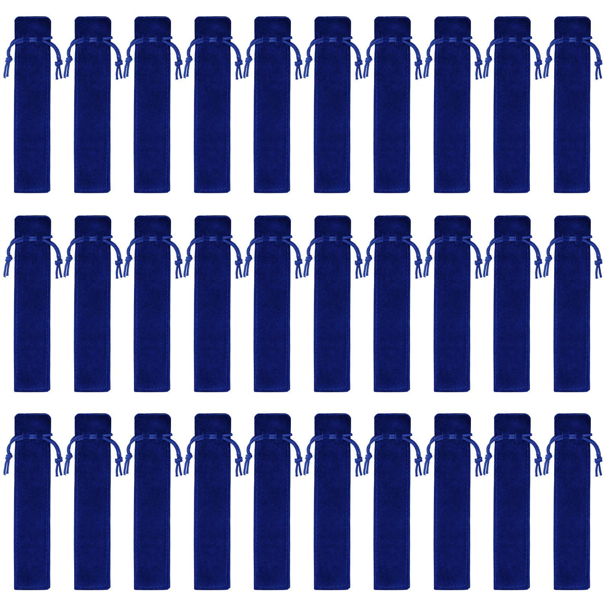 SUMERSHA 100pcs Velvet Pen Pouch Drawstring Pen Bag Single Pen Sleeve Holder for Office Business