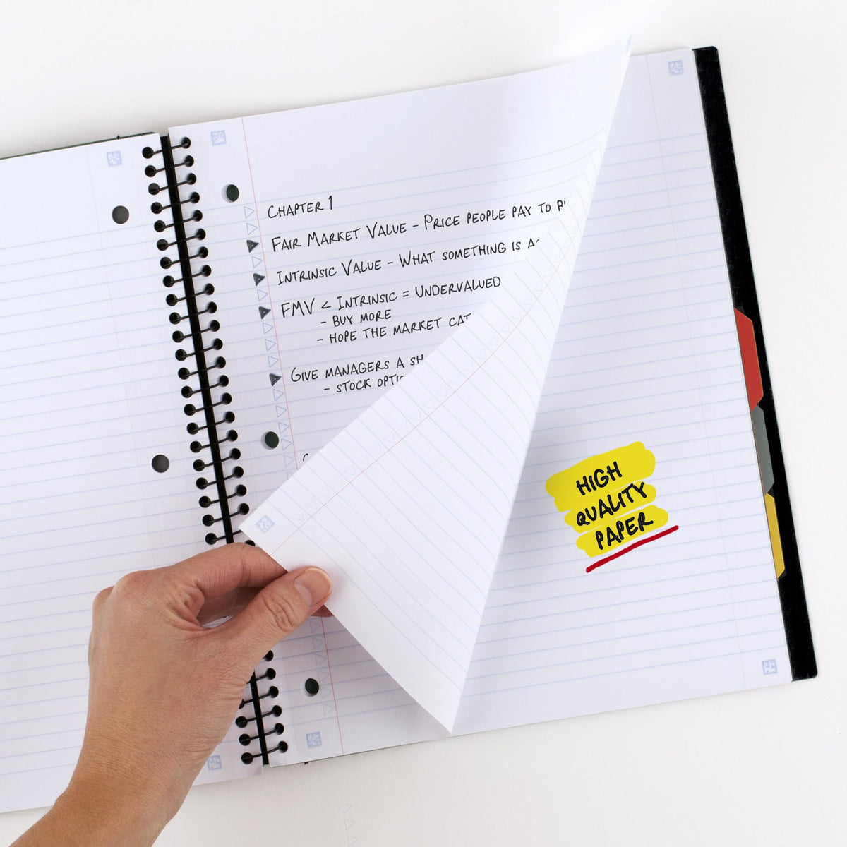 Five Star Advance Spiral Notebook + Study App, 5 Subject, College Ruled Paper, 8-1/2" x 11", 200
