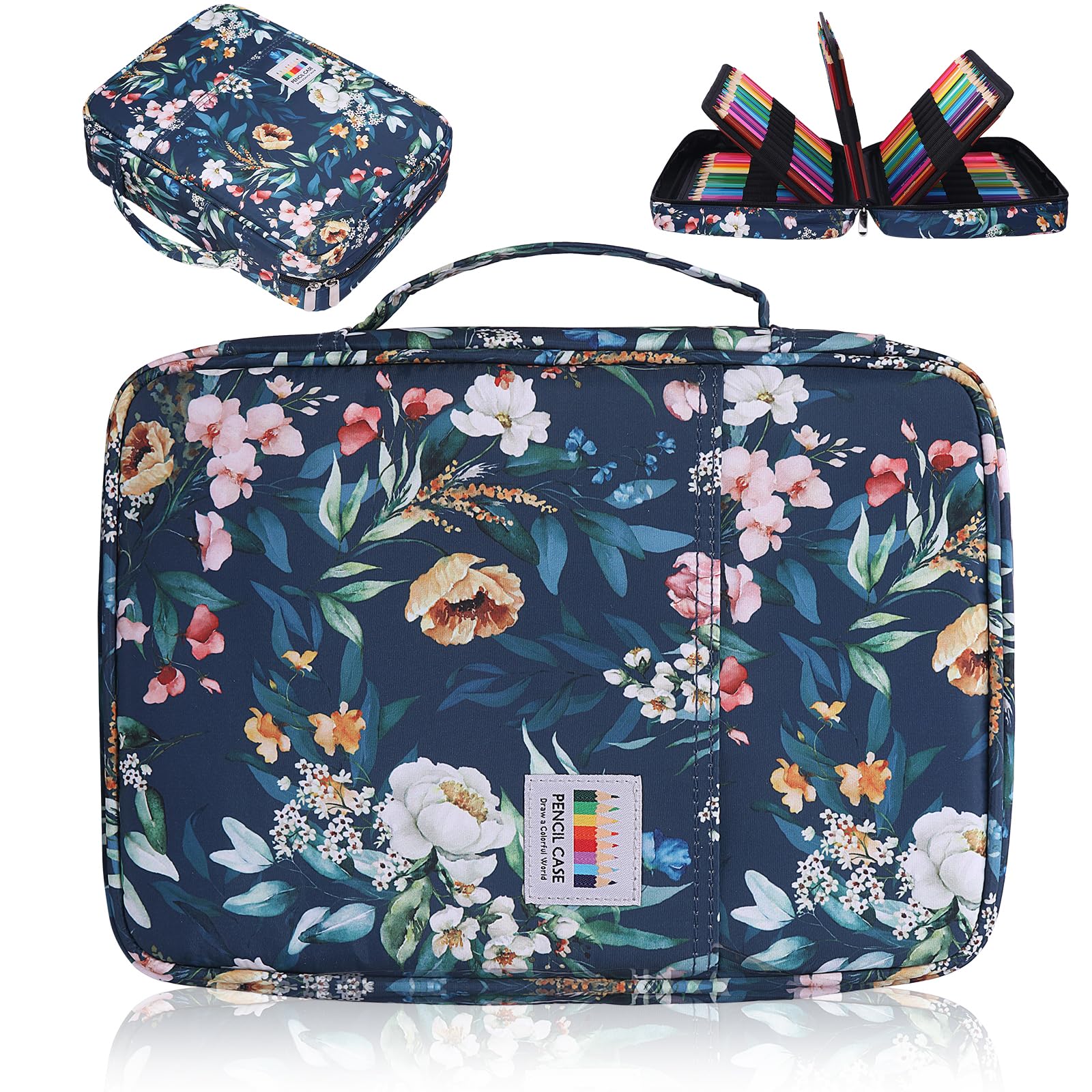 AYVANBER Colored Pencil Case 220 Slots Pen Holder,Waterproof Organizer Bag Portable Handy Painting