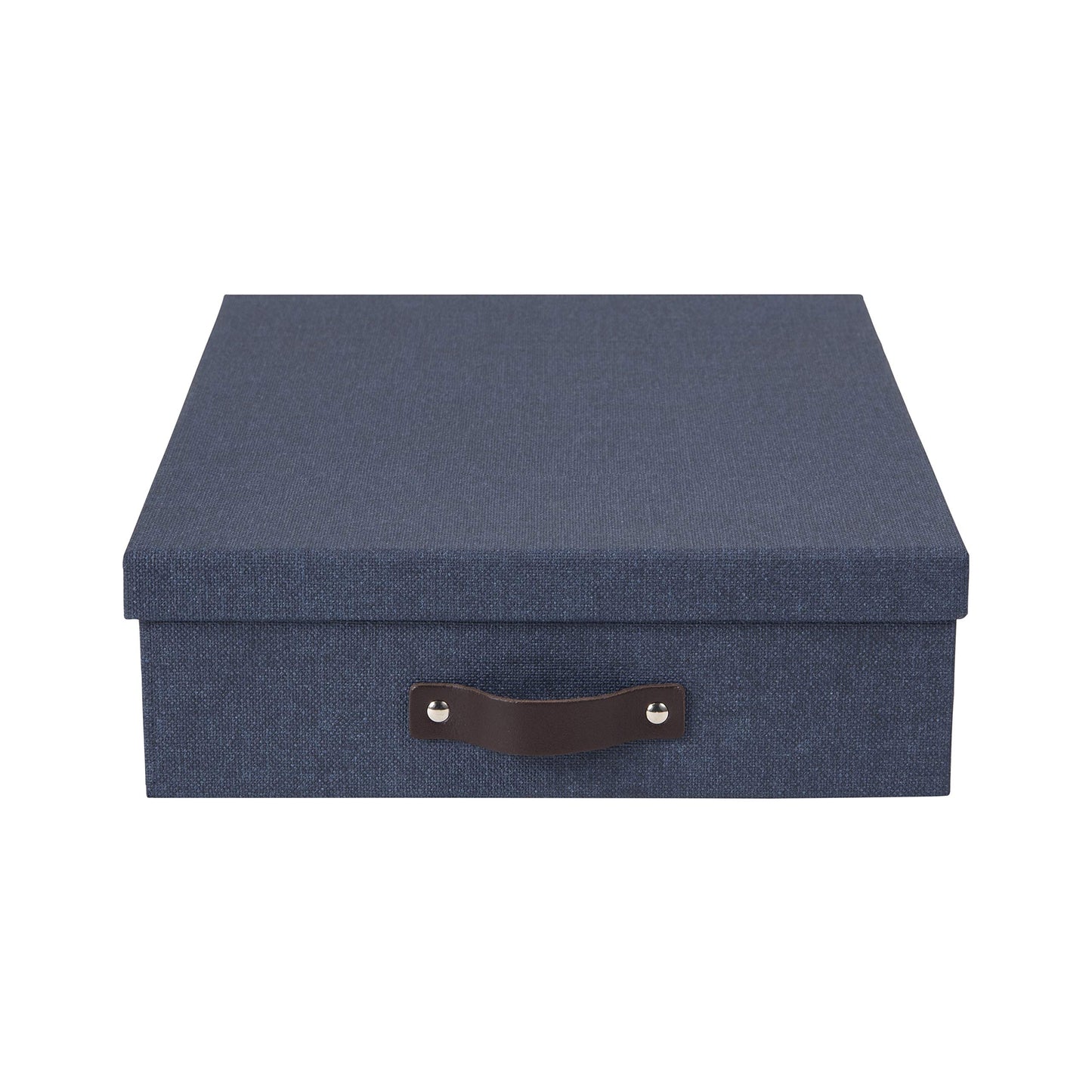 Bigso Oskar Canvas Fiberboard Document Letter Box - File Organizer Box for Important Paperwork