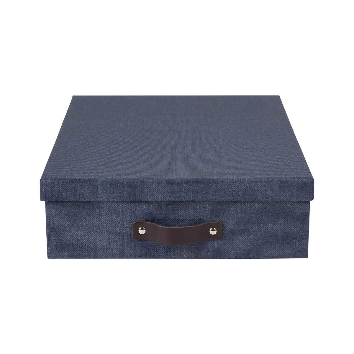 Bigso Oskar Canvas Fiberboard Document Letter Box - File Organizer Box for Important Paperwork