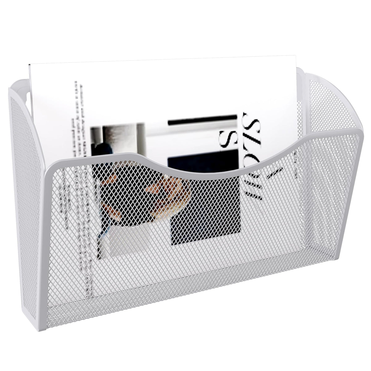 EasyPAG Wall File Organizer, Metal Mesh Hanging File Folder Holder for Letter/A4 Size Folders