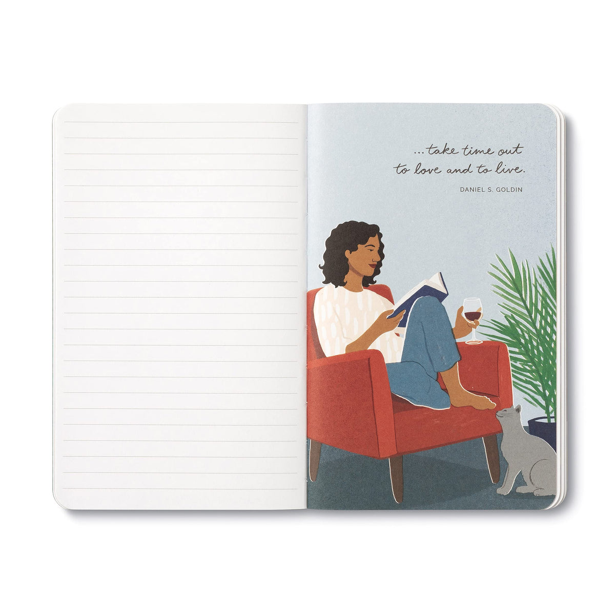 Compendium Softcover Journal - Life is to be enjoyed. – A Write Now Journal with 128 Lined Pages