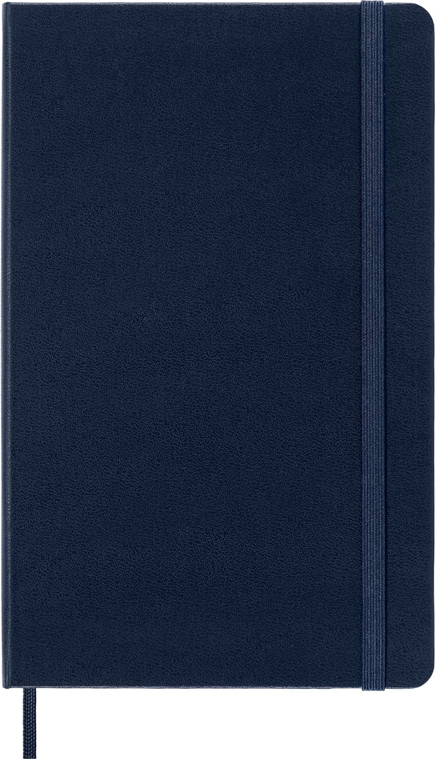 Moleskine Classic Notebook, Large, Squared, Sapphire Blue, Hard Cover (5 x 8.25)