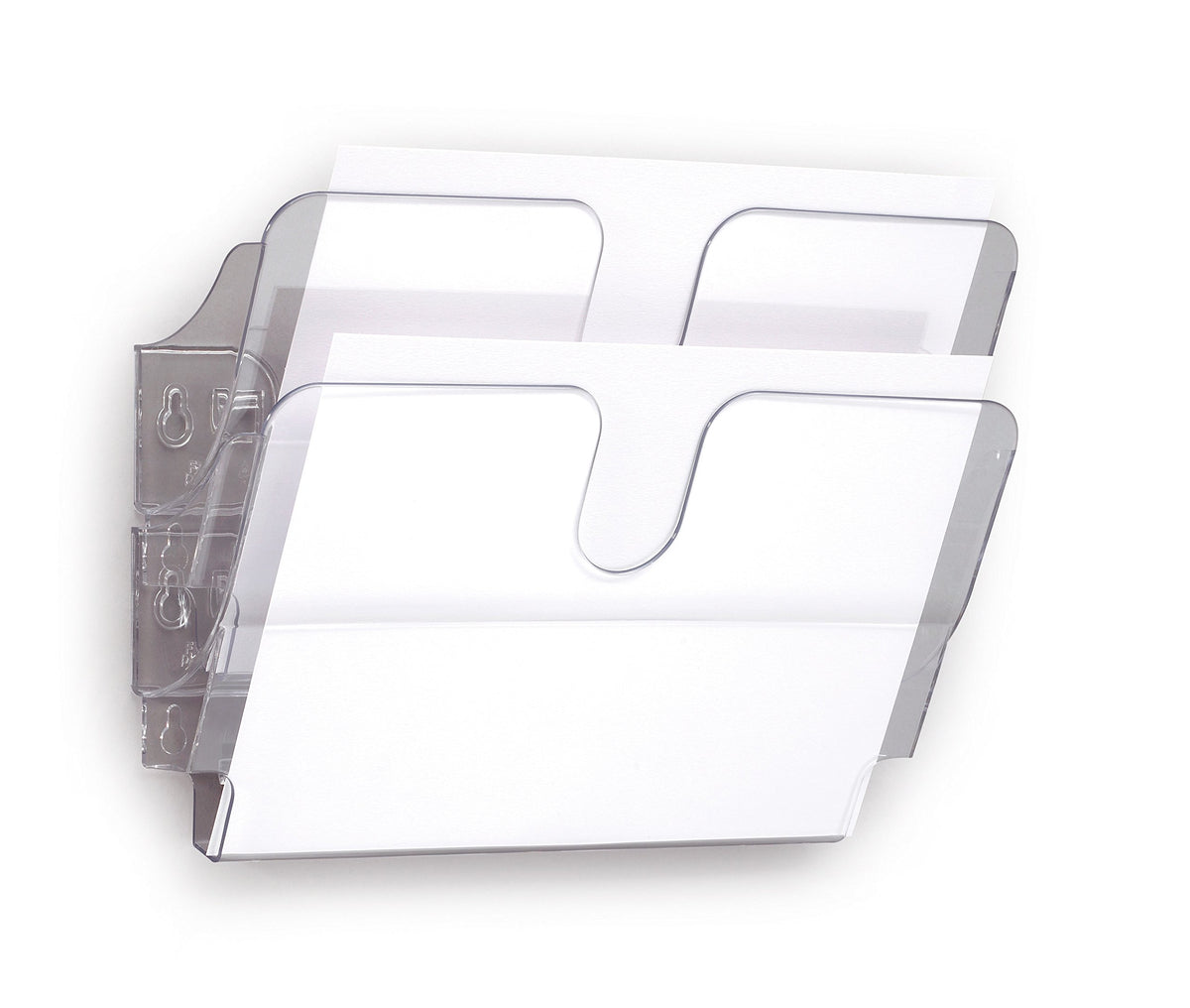 Durable FlexiPlus 2 1709014400 Literature Holder with 2 Compartments A4 Landscape - Transparent