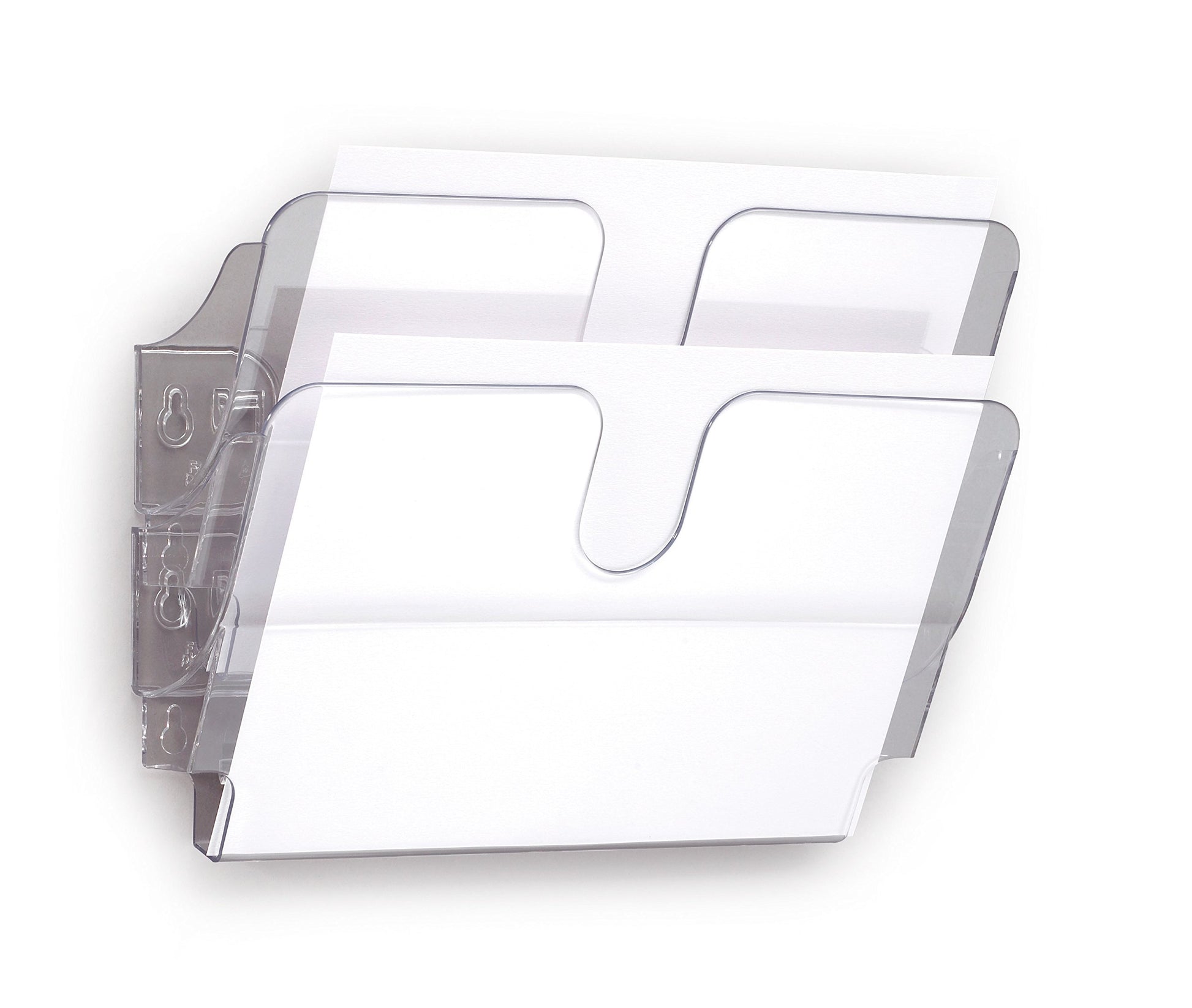 Durable FlexiPlus 2 1709014400 Literature Holder with 2 Compartments A4 Landscape - Transparent