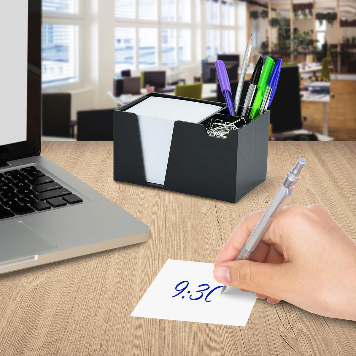 Acrimet Desktop Organizer Pencil, Pen, Paper, Clip, Caddy Holder (Plastic) (White Paper Included)