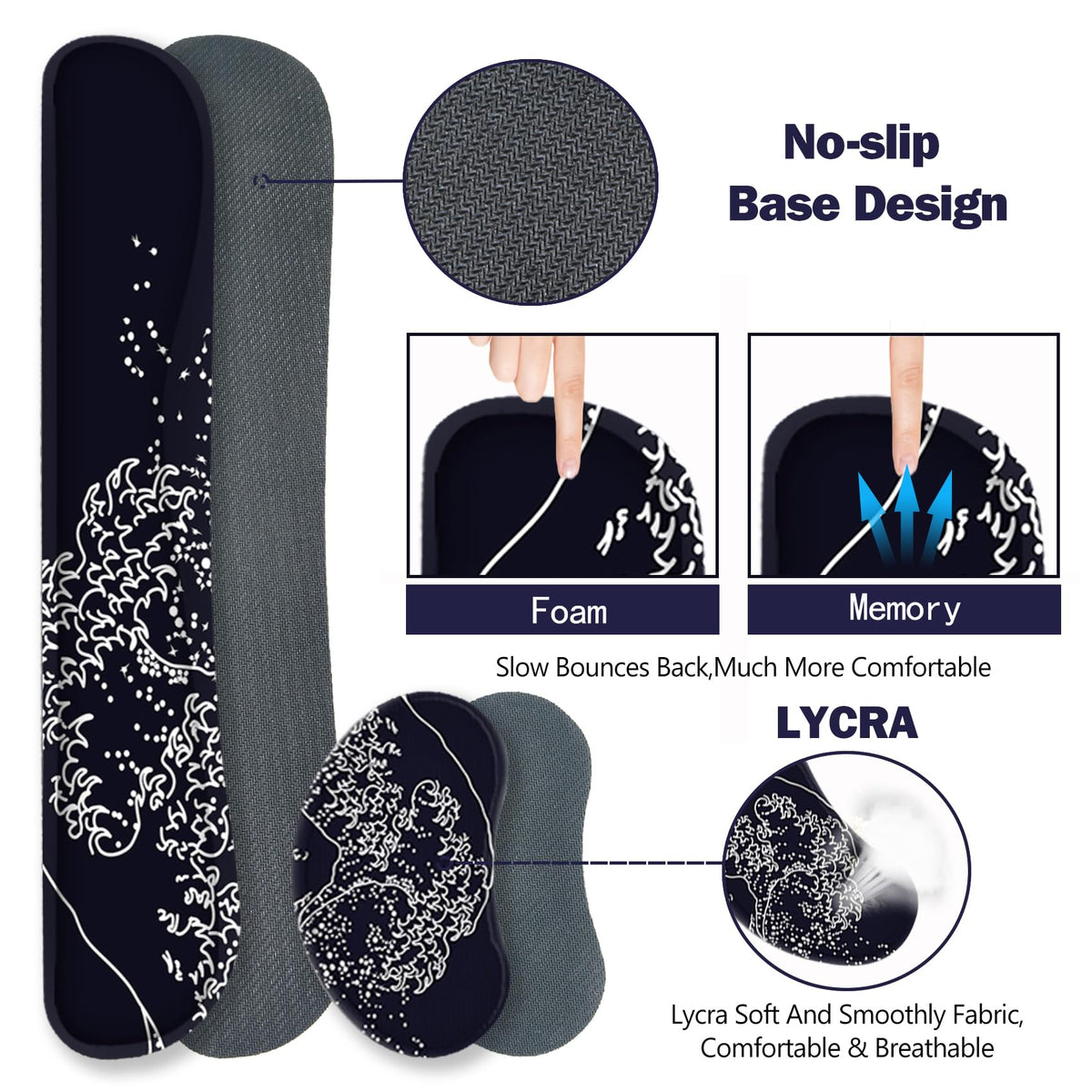 ToLuLu Extended Gaming Mouse Pad, Memory Foam Ergonomic Keyboard Mouse Wrist Rest Support Set