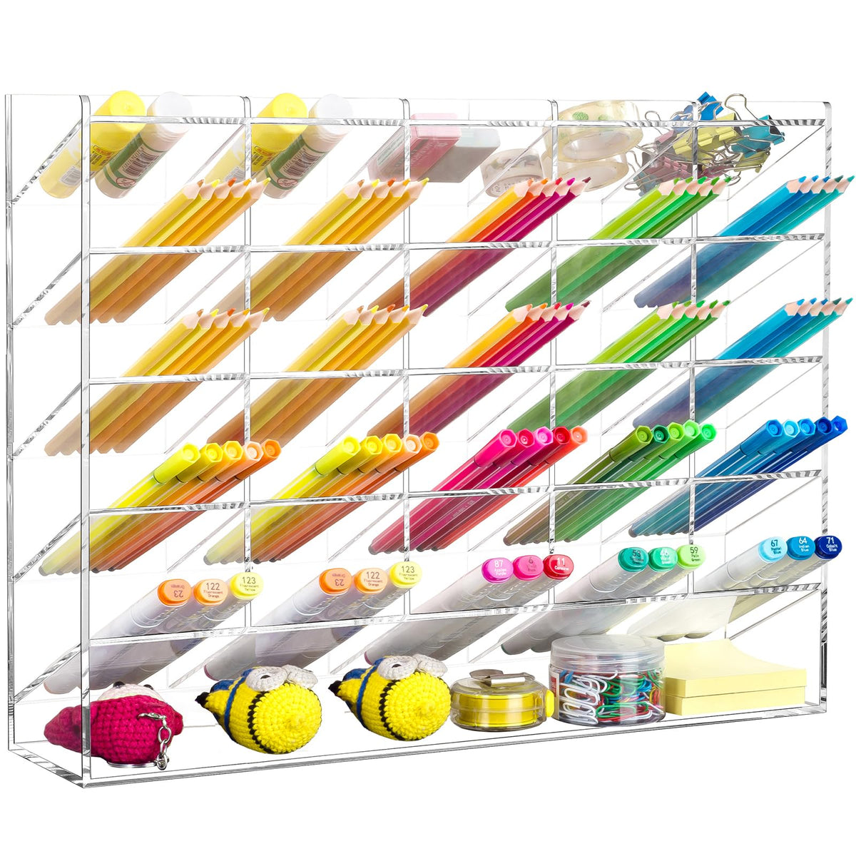 BEYGORM Acrylic Vertical Marker Organizer for 310 Markers, Desk Orgaizer