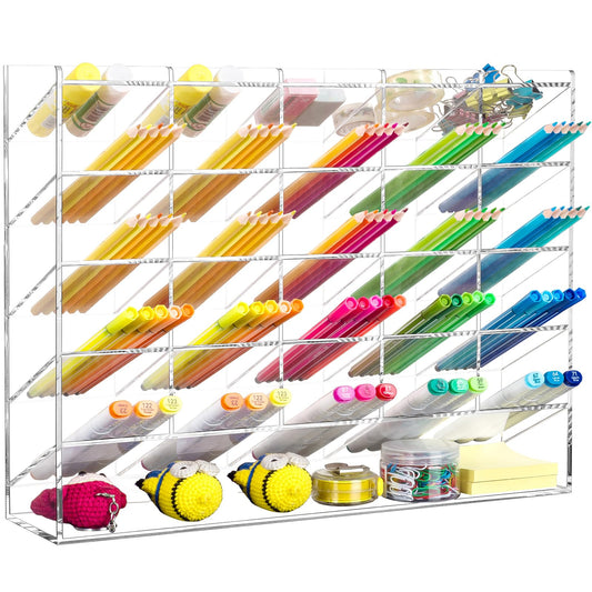 BEYGORM Acrylic Vertical Marker Organizer for 310 Markers, Desk Orgaizer