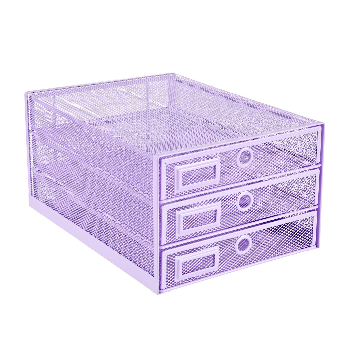 Annova Desk Organizer Wire Mesh 3 Tier Sliding Drawers Paper Sorter/Multifunctional/Premium Solid