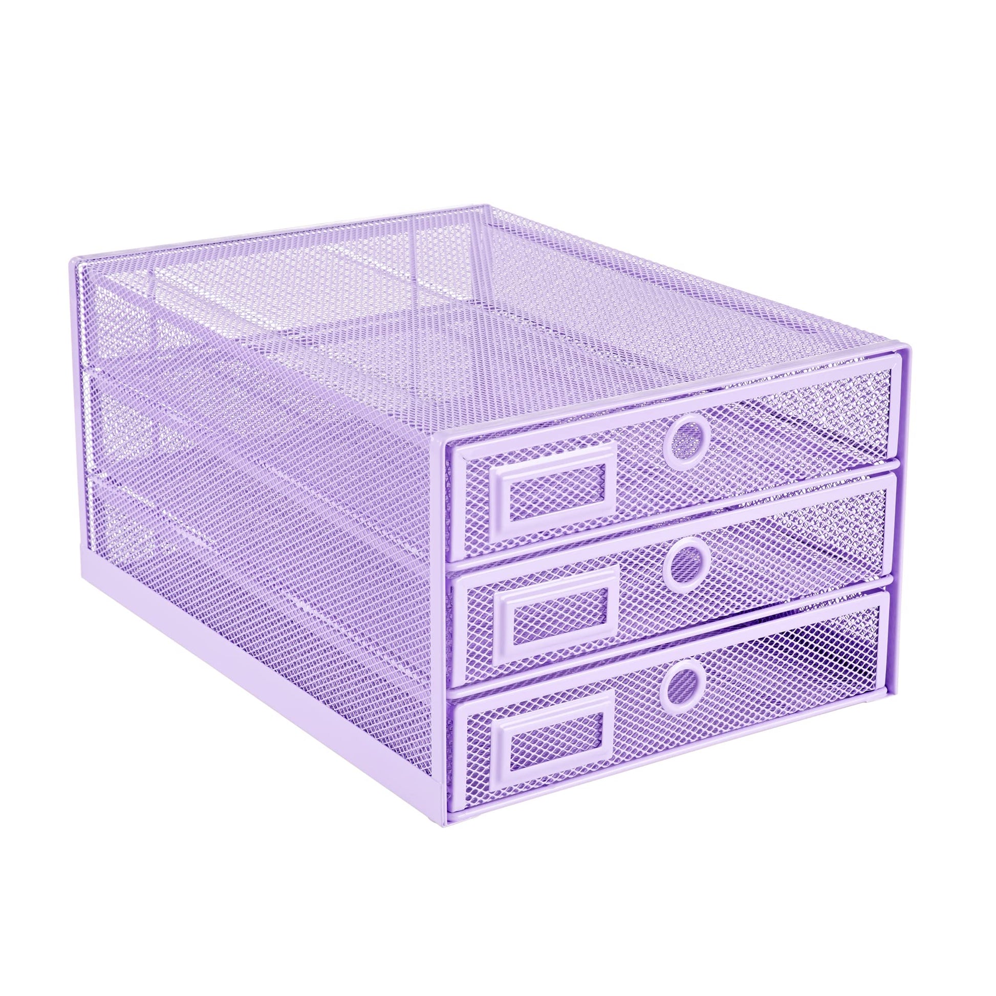 Annova Desk Organizer Wire Mesh 3 Tier Sliding Drawers Paper Sorter/Multifunctional/Premium Solid