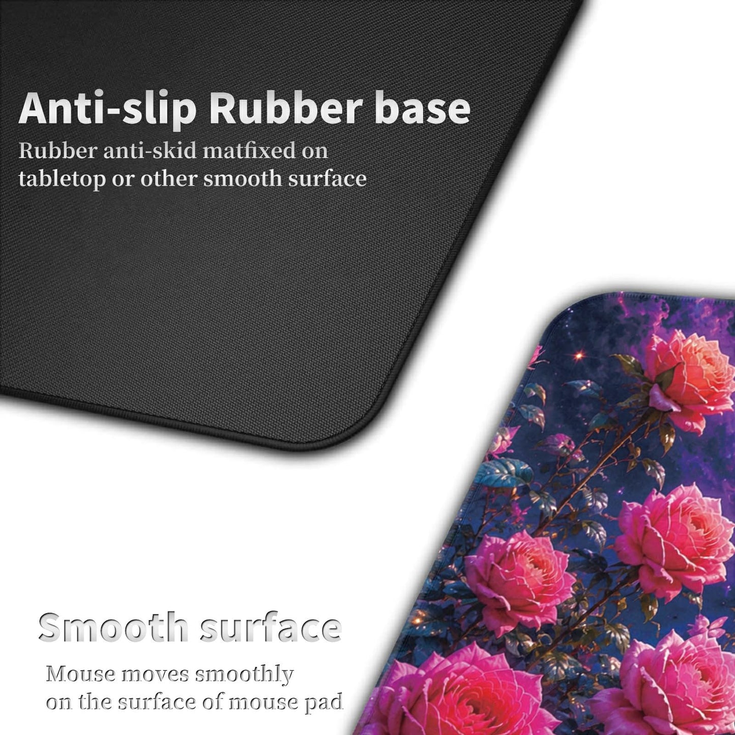Cosmic Butterfly Garden Large Mouse Pad, 31.5 x 11.8 in Extended Desk Mat