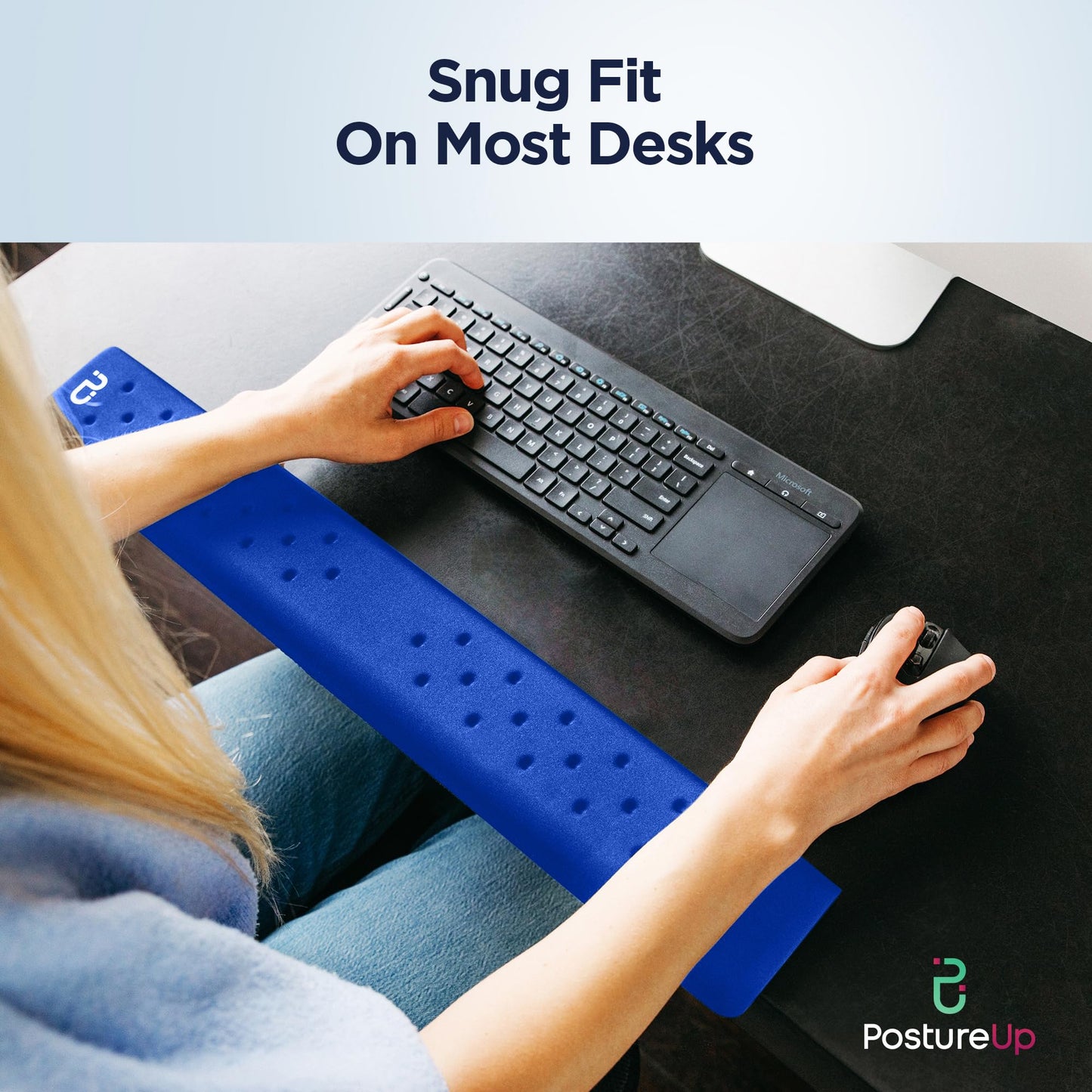EdgeRest PostureUp L-Shaped Desk Long Wrist Rest Elbow, Forearm & Wrist Comfort Support for Table