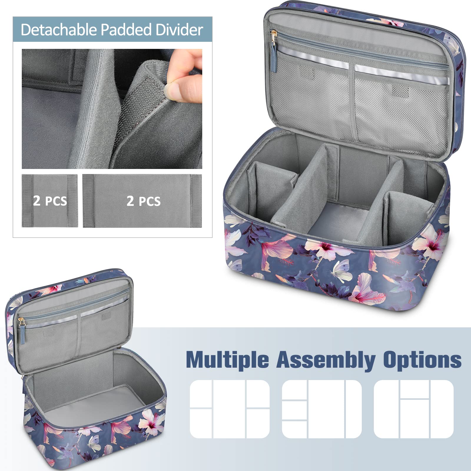 FINPAC Double-Layer Sewing Accessories Storage and Organizer Case Bag