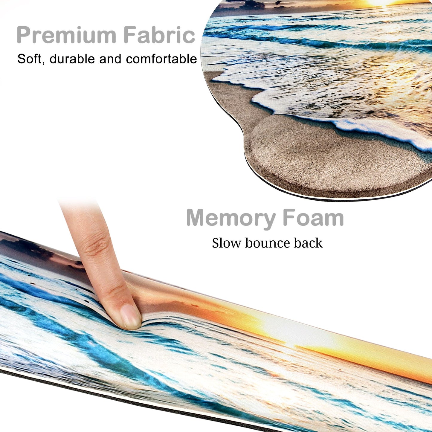 Ergonomic Mouse Pad with Wrist Rest and Keyboard Wrist Rest, Mousepad