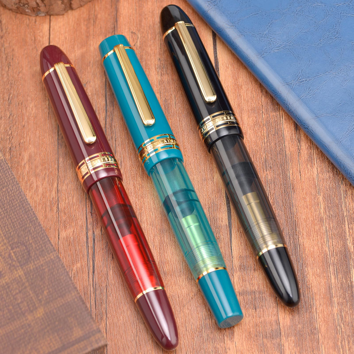 Wikult Yongsheng Junlai 630 Acrylic Fountain Pen, Size 8 Medium Nib with Piston Filling System