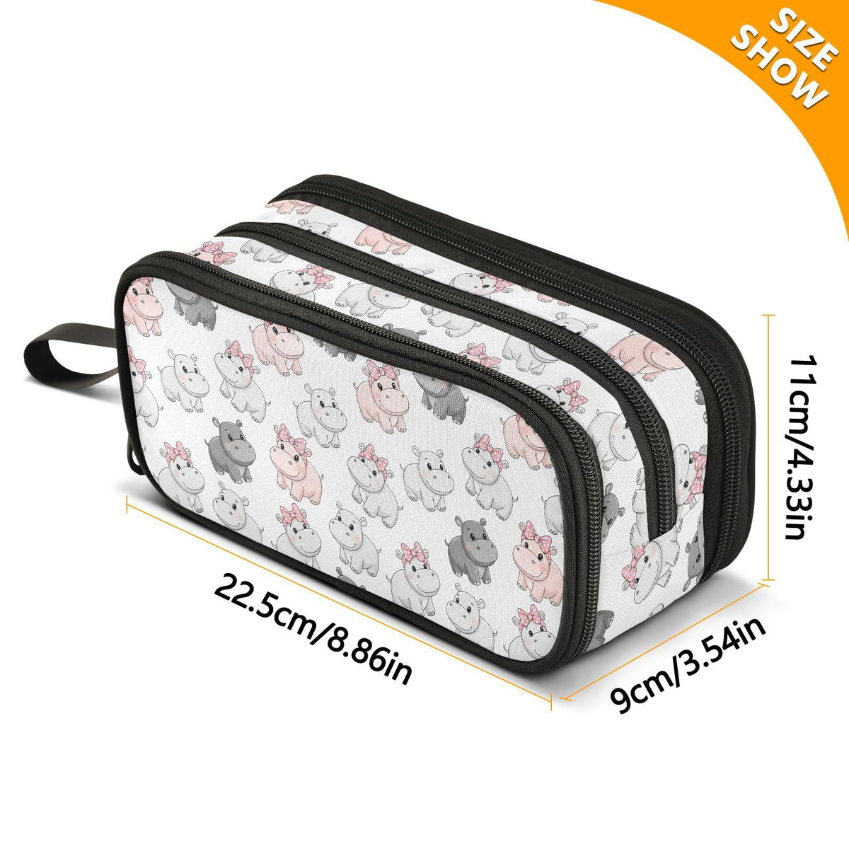 Sletend Pencil Case Snail Mushroom Palm Leaves 3 Compartments Pencil Pouch