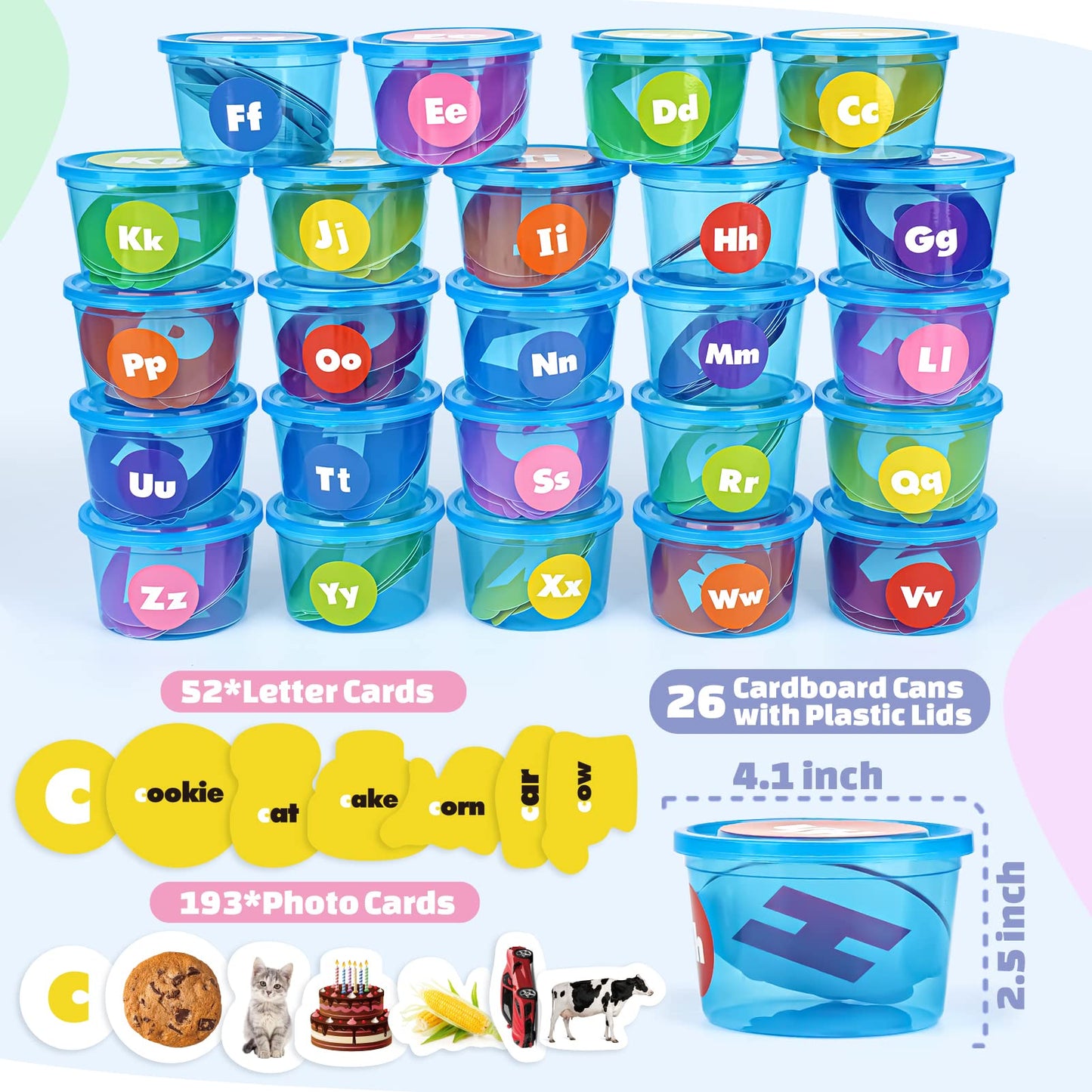 Joyreal Alphabet Learning Toys for Toddler 3+ Year Old Alphabet Soup Sorter