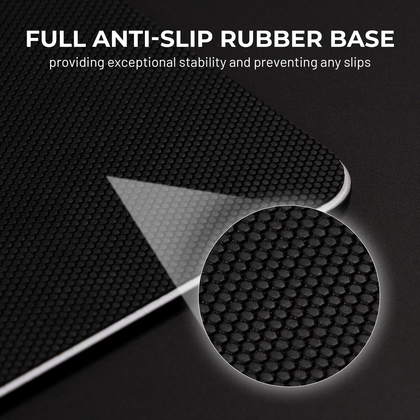 XVX White Glass Mouse Pad 4.0, Hard Mousepad for Gaming,Ultra-Smooth Micro-Etched Surface with