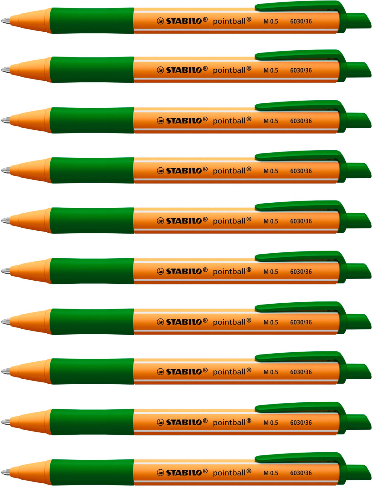 Ballpoint - STABILO pointball Green Box of 10
