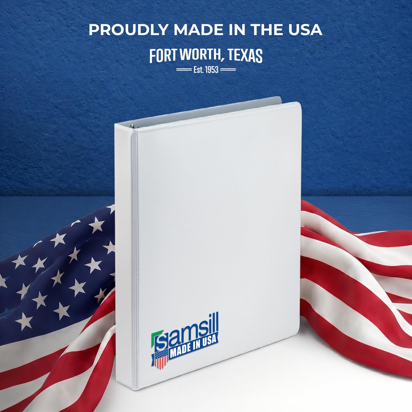 Samsill 1 Inch 3 Ring Binders, Economy Round Ring, Clear View Cover, 200 Sheet Capacity - for