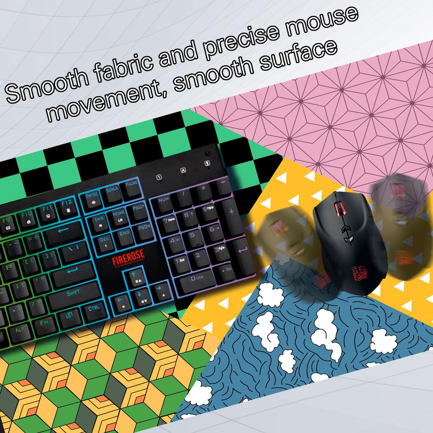 XXL Mouse Pad, Super Thick Waterproof Desk Mat with Stitched Edge
