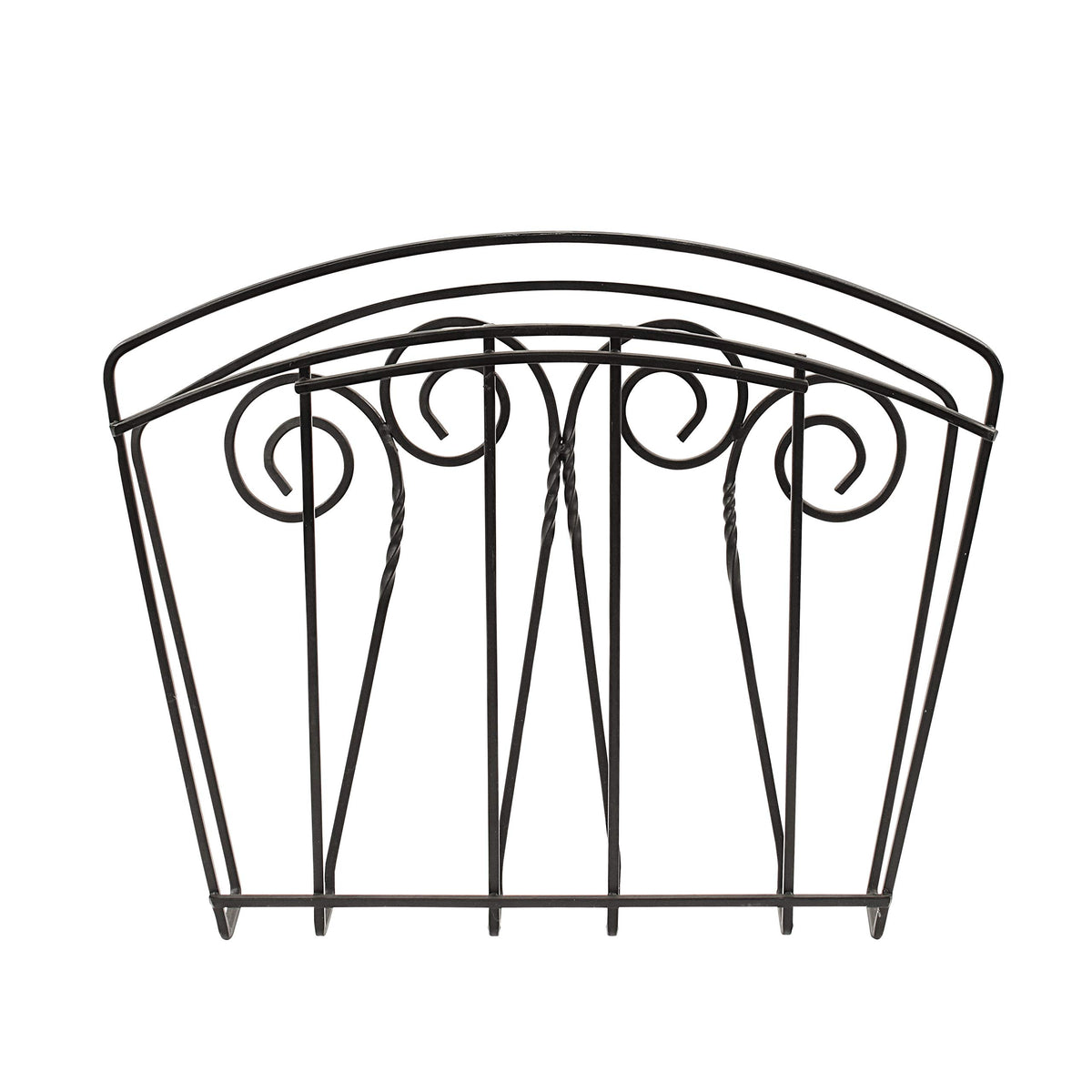 Spectrum Diversified Scroll Wall Mount Magazine Rack, Wall-Mounted Newspaper & Catalog Holder for