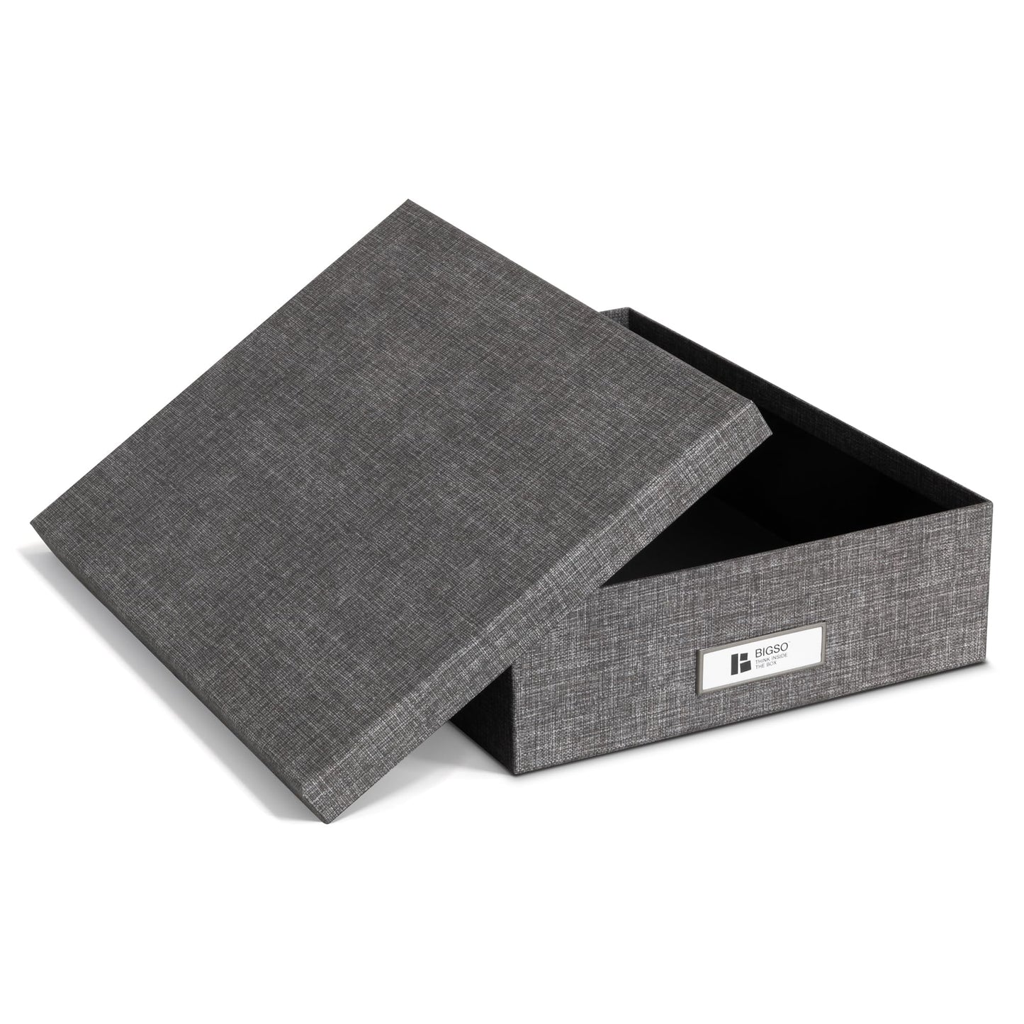 Bigso Oskar Canvas Fiberboard Document Letter Box for Important Paperwork A4 or Letter Size