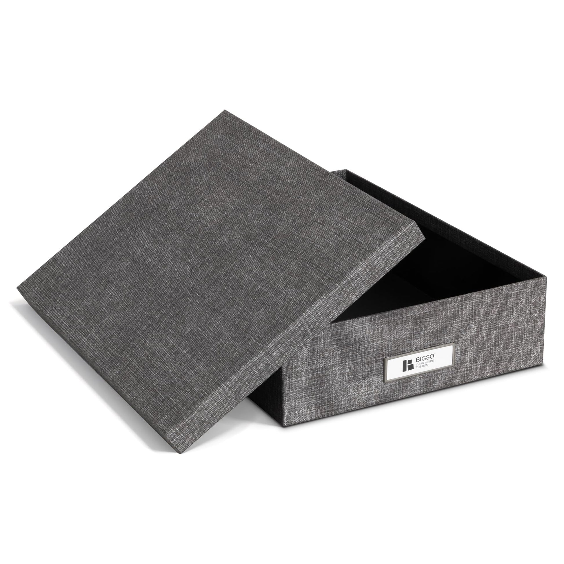 Bigso Oskar Canvas Fiberboard Document Letter Box for Important Paperwork A4 or Letter Size