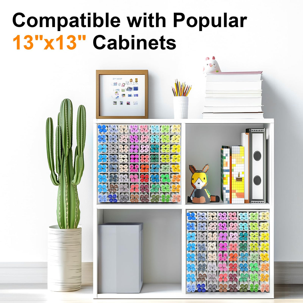 CKAGF Marker Organizer for 256 Markers, Desktop Art Supply Storage Holder