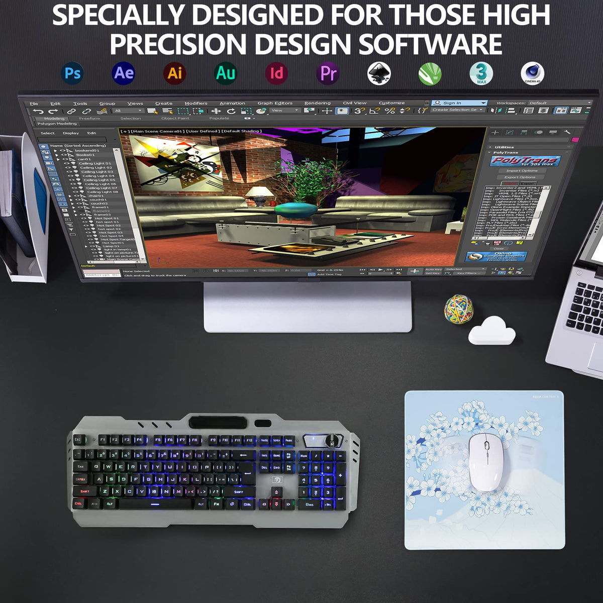 X-Raypad Aqua Control 2 Gaming Mouse Pad, Ultra-High Precision Mouse Pad with Perfect Speed and