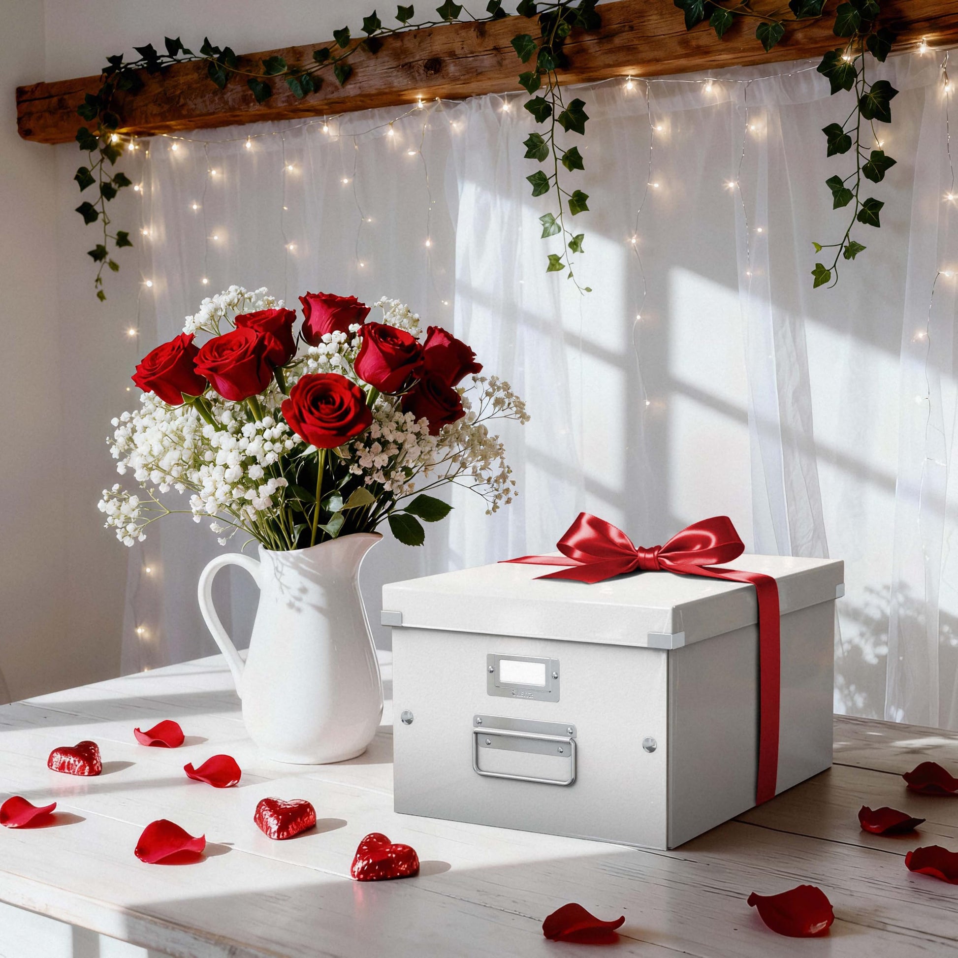 Leitz Click & Store Storage Box, Medium Organizer Box, Collapsible, Stackable, Patented Design