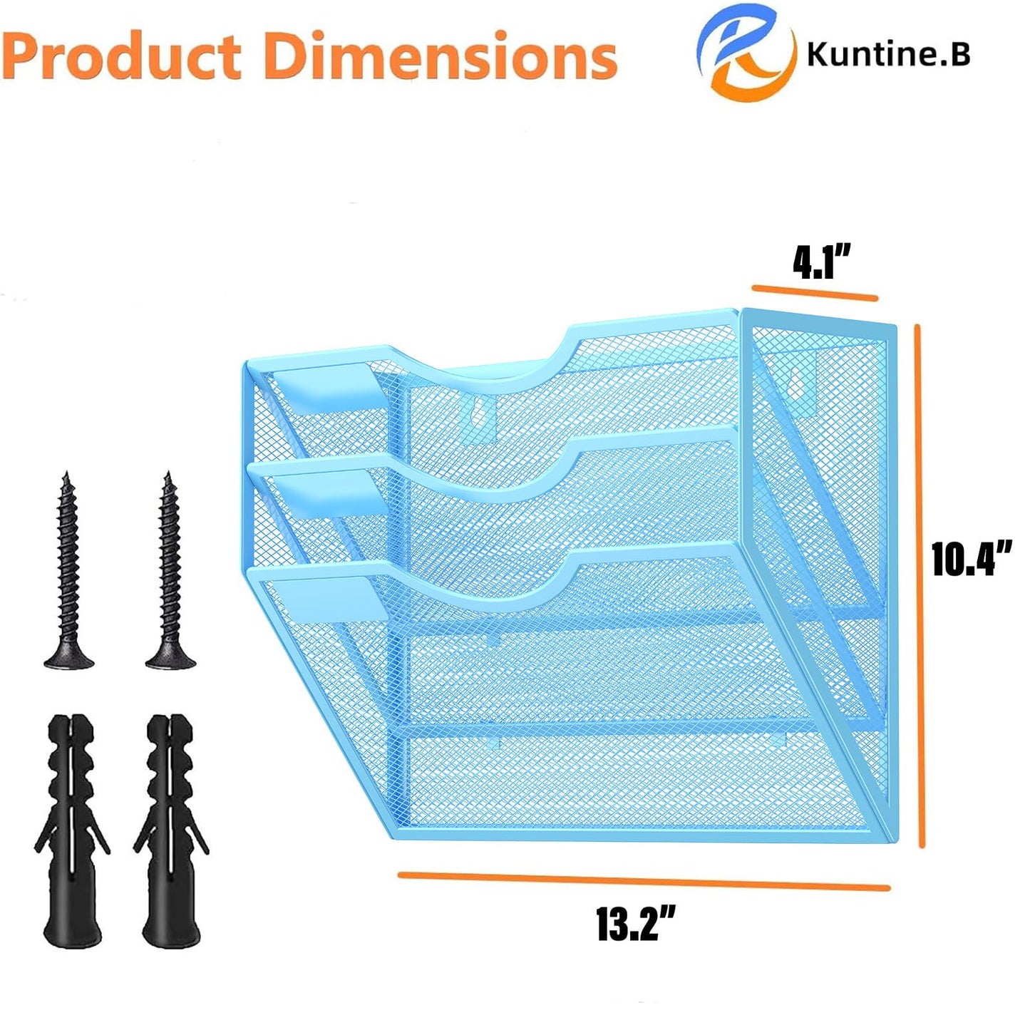 Kuntine.B Wall File Organizer Office Hanging Magazine Holder Wall File Organizer for Office Home