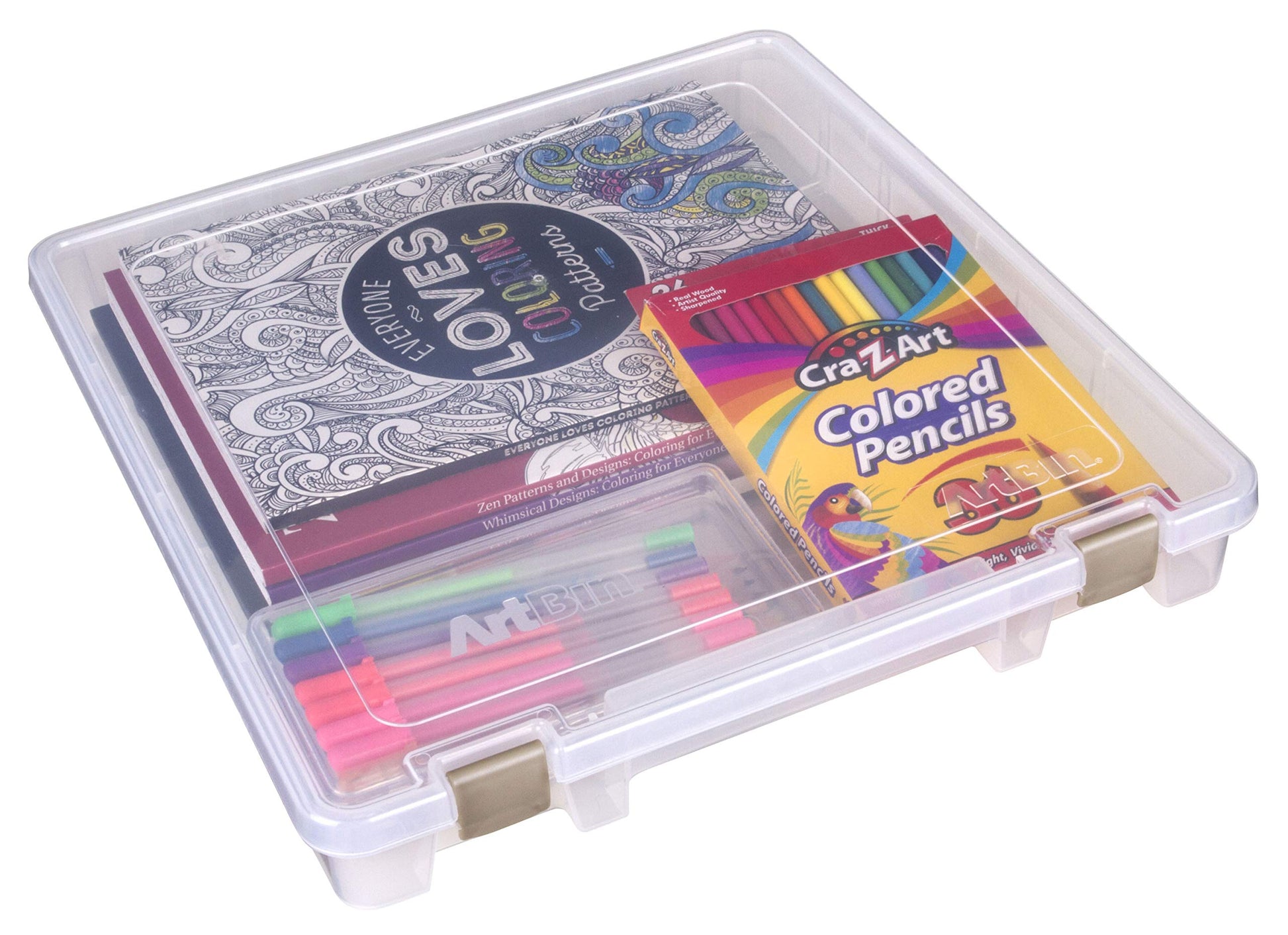 ArtBin 9100AB Super Satchel Slim 1 Open Compartment, Art & Craft Organizer, [1] Plastic Storage