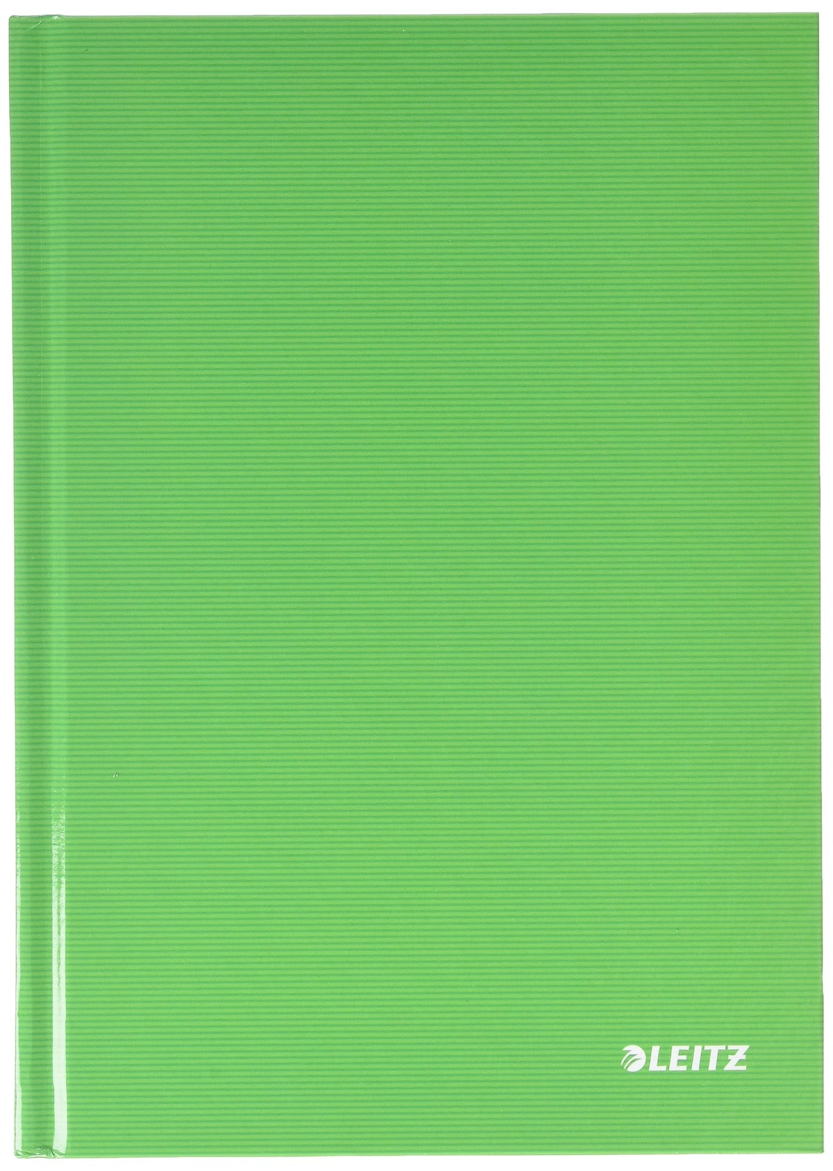 Leitz A5 Hard Covered Notebook, Ruled, 90 GSM Ivory Paper, Solid Range, Light Green, 80 Sheets