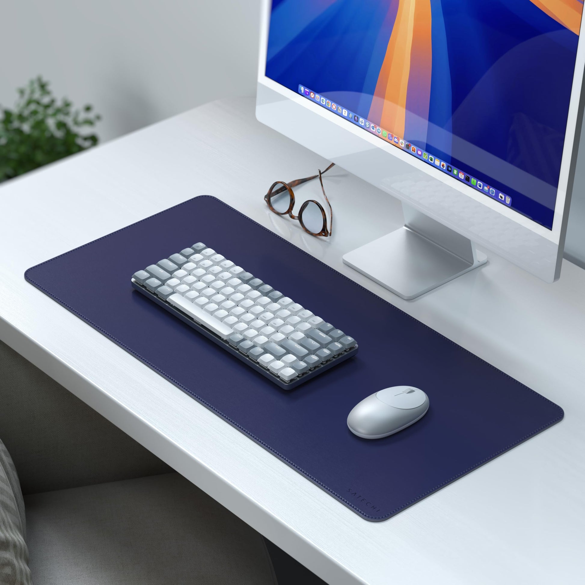 Satechi Vegan Leather Desk Mat, Scratch & Water Resistant, Future Dusk
