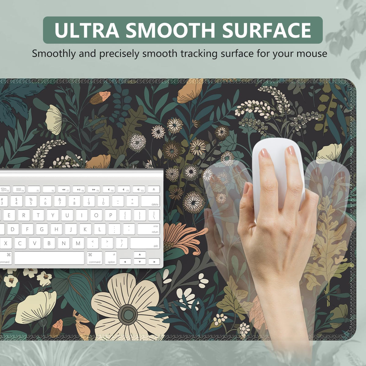 iCasso Desk Mat, Desk Matt for Desktop, Cute Desk Pad Mat, Weeds