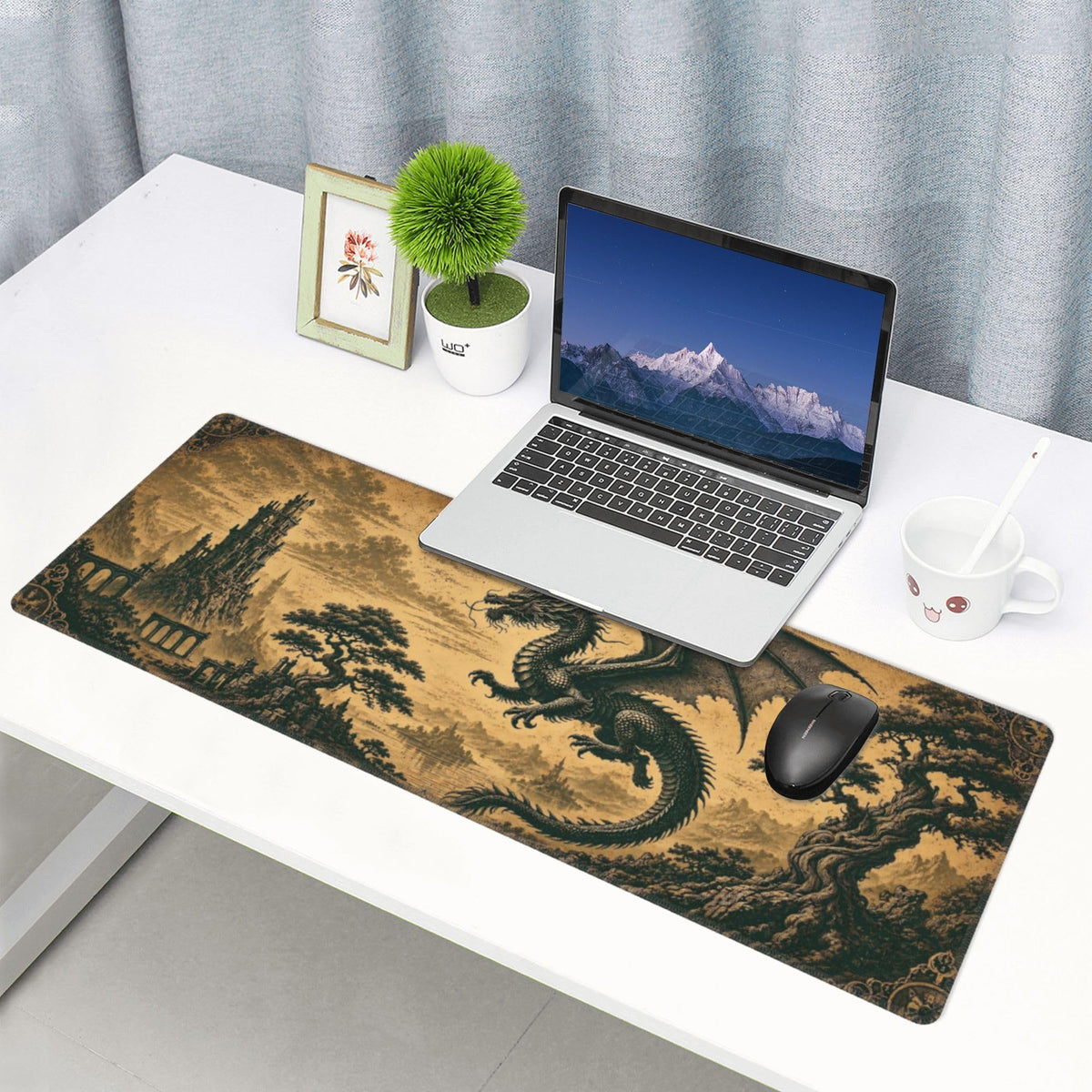 Dragon Mouse Pad XL Large Mousepad Non Slip Rubber Base Desk Mat for Laptop Computer Gaming 31.5" X