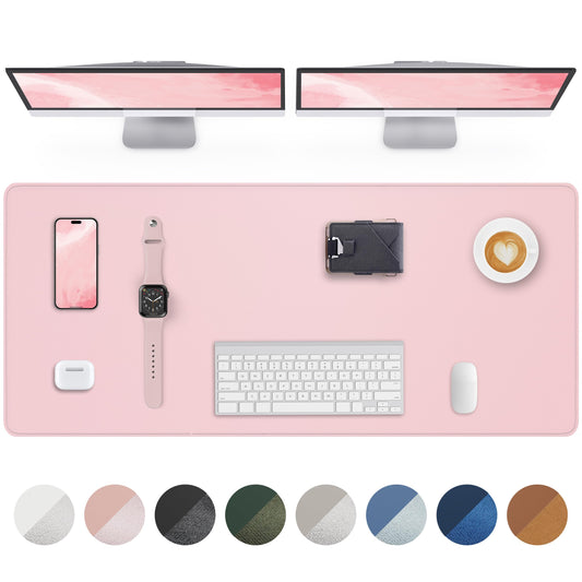 Leather Desk Pad Protector,Desk Mat,Large Mouse Pad, Non-Slip Desk Pad, Waterproof PU Leather Desk