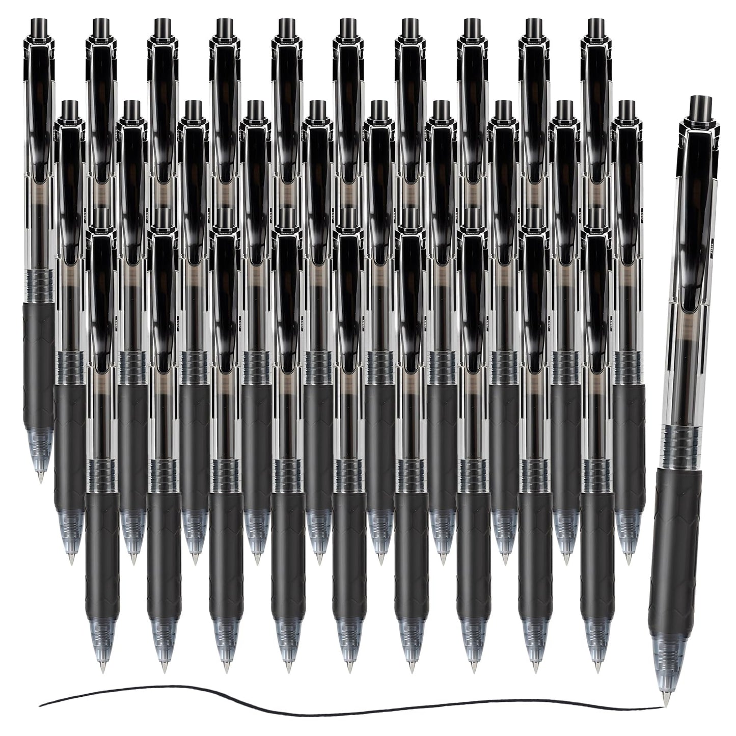 M&G 30 Pcs Black Gel Pens, 0.5mm Fine Point, Quick Dry Ink
