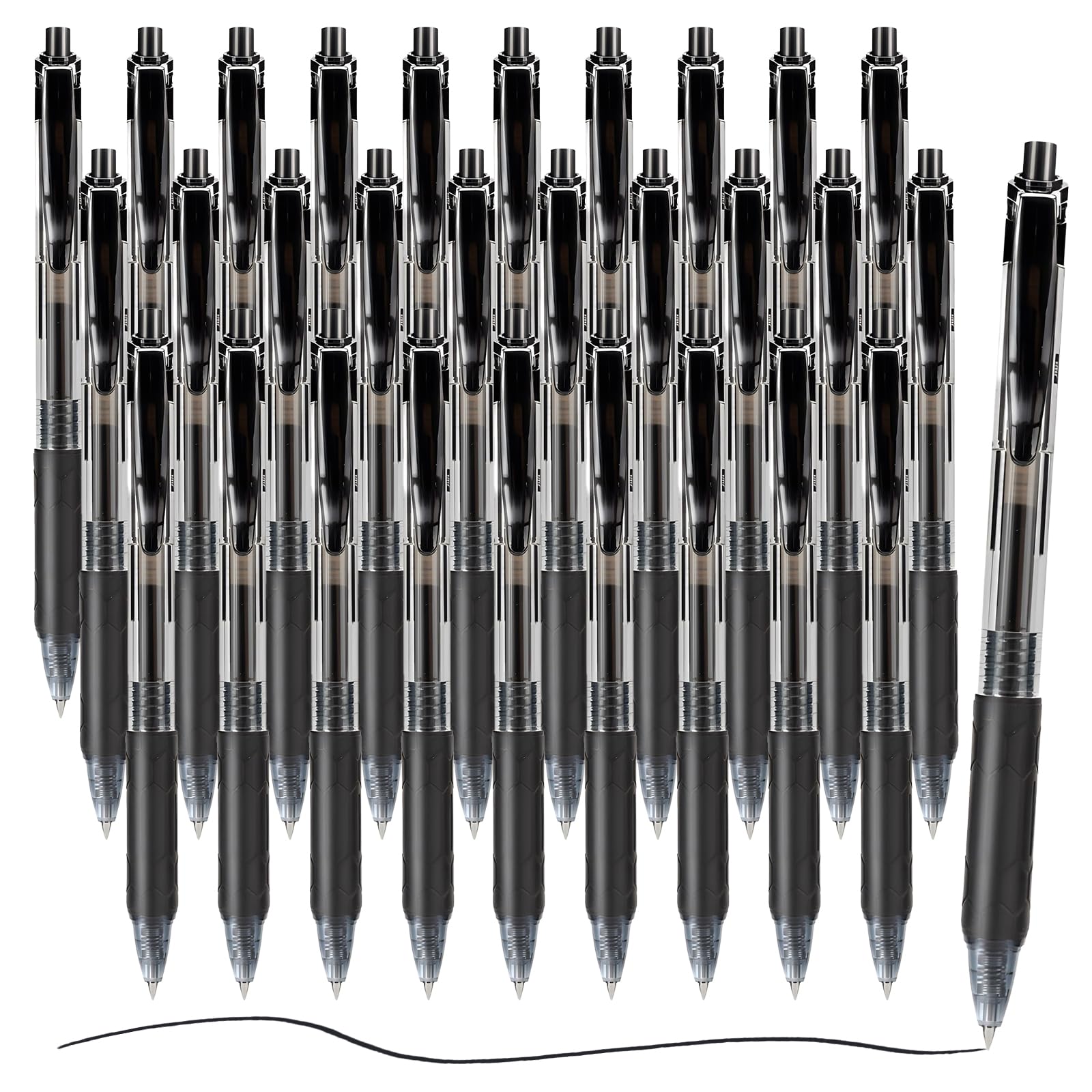 M&G 30 Pcs Black Gel Pens, 0.5mm Fine Point, Quick Dry Ink