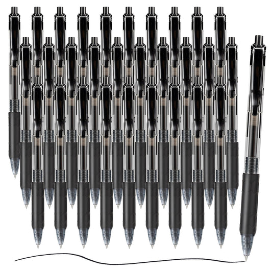 M&G 30 Pcs Black Gel Pens, 0.5mm Fine Point, Quick Dry Ink