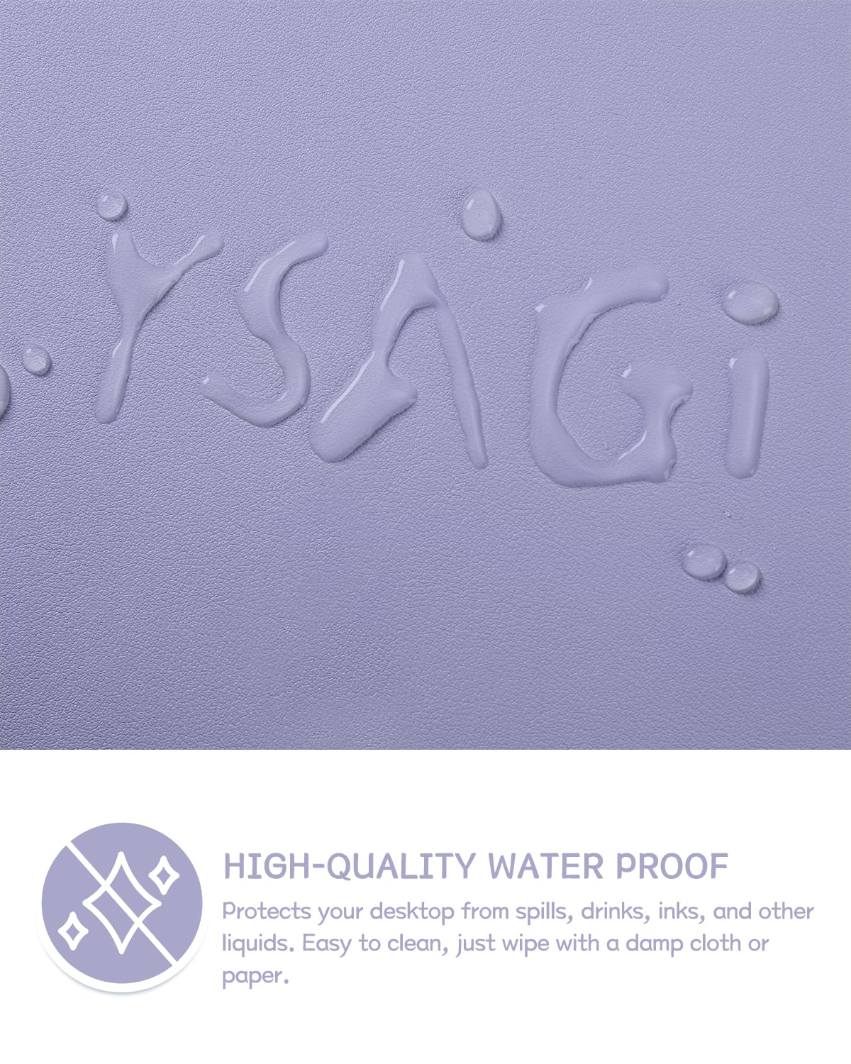 YSAGi Non-Slip Leather Desk Pad L Size, Waterproof Laptop Computer Desk Keyboard Mat, Table
